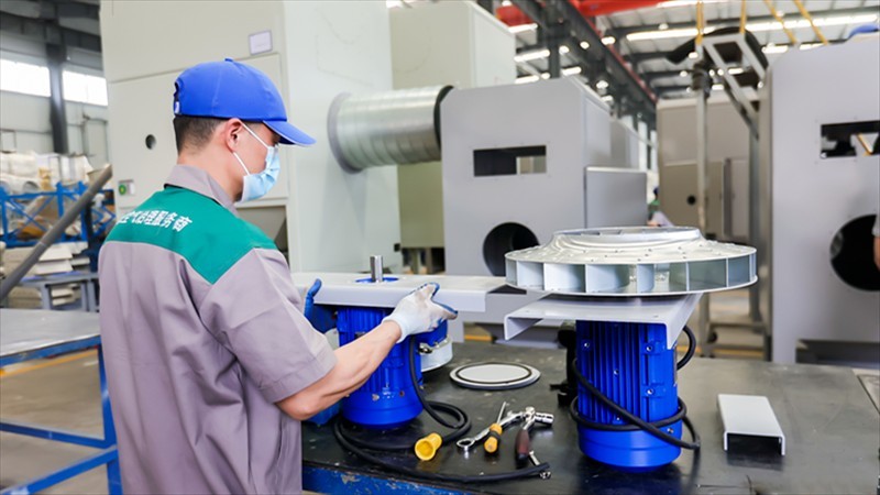 长沙威尔登环保生产车间。