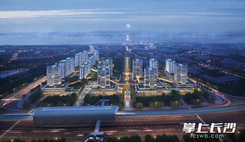 湘江未来社区鸟瞰图。