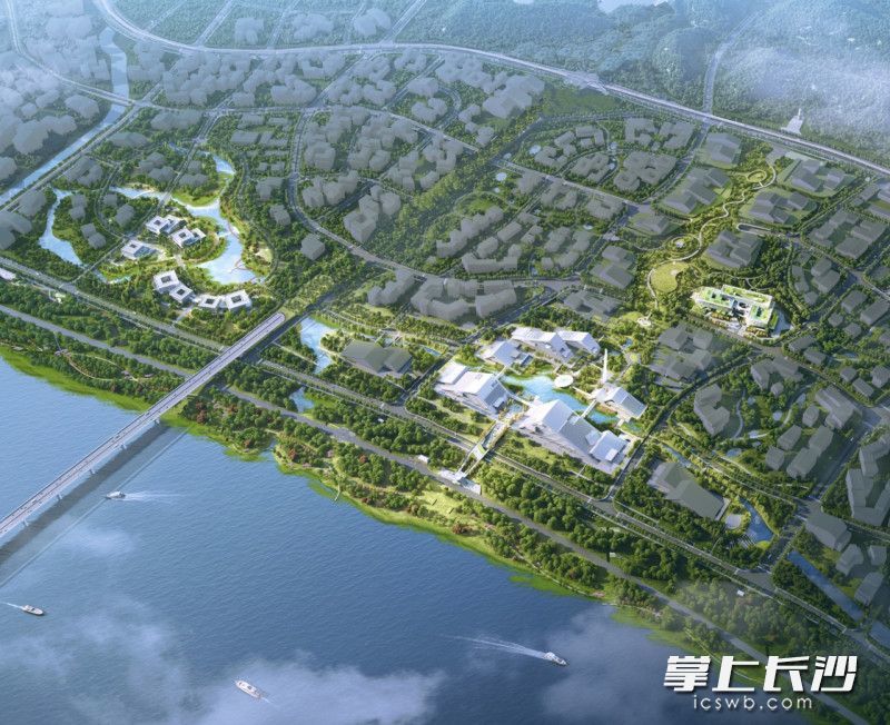 湘江科学中心鸟瞰图。均为长沙晚报通讯员 王俊超 提供