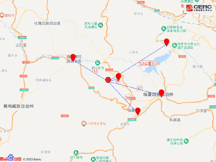 图片来自@中国地震台网速报