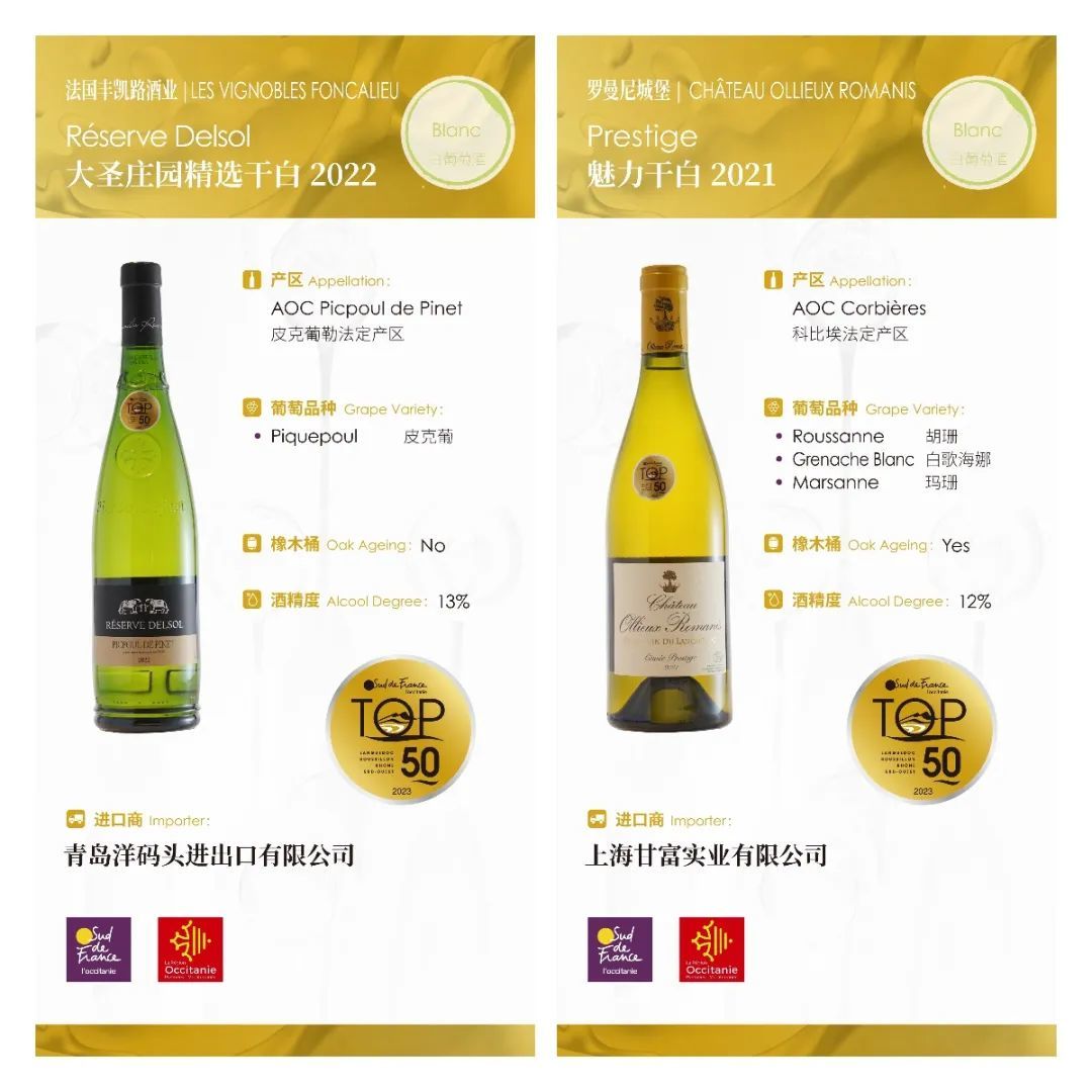 喝法南葡萄酒,闭着眼照着这个酒单选都不会出错 | 2023法南top50获奖
