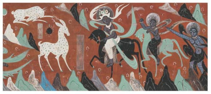 ▲莫高窟257窟九色鹿