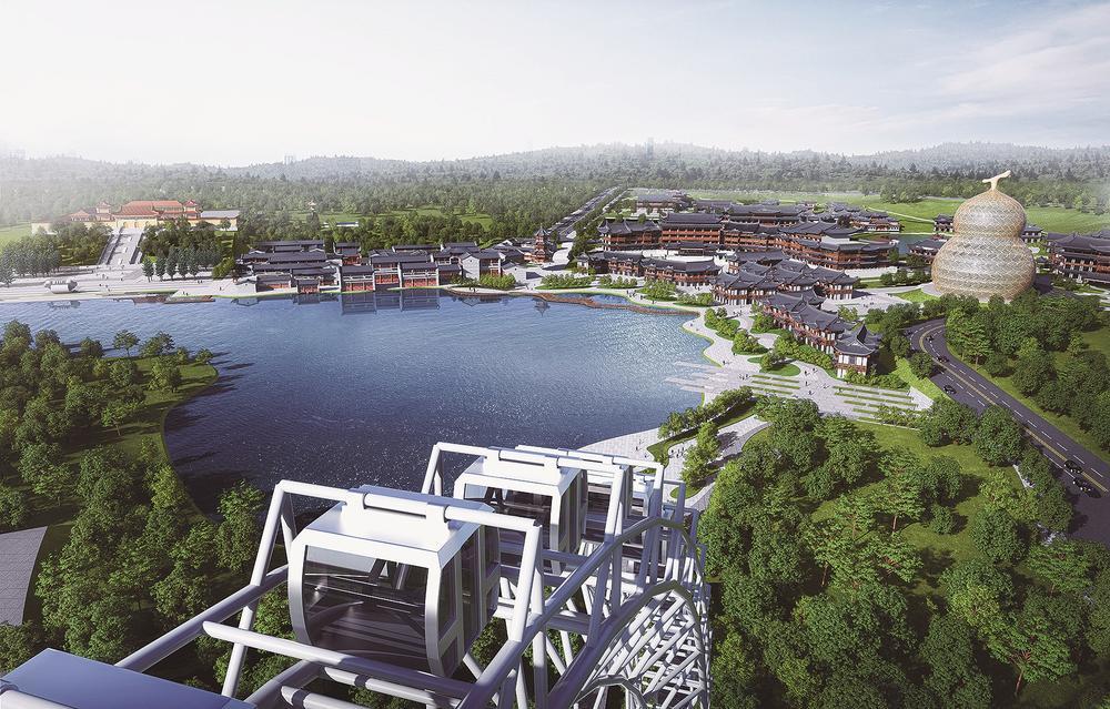 如意湖效果图。