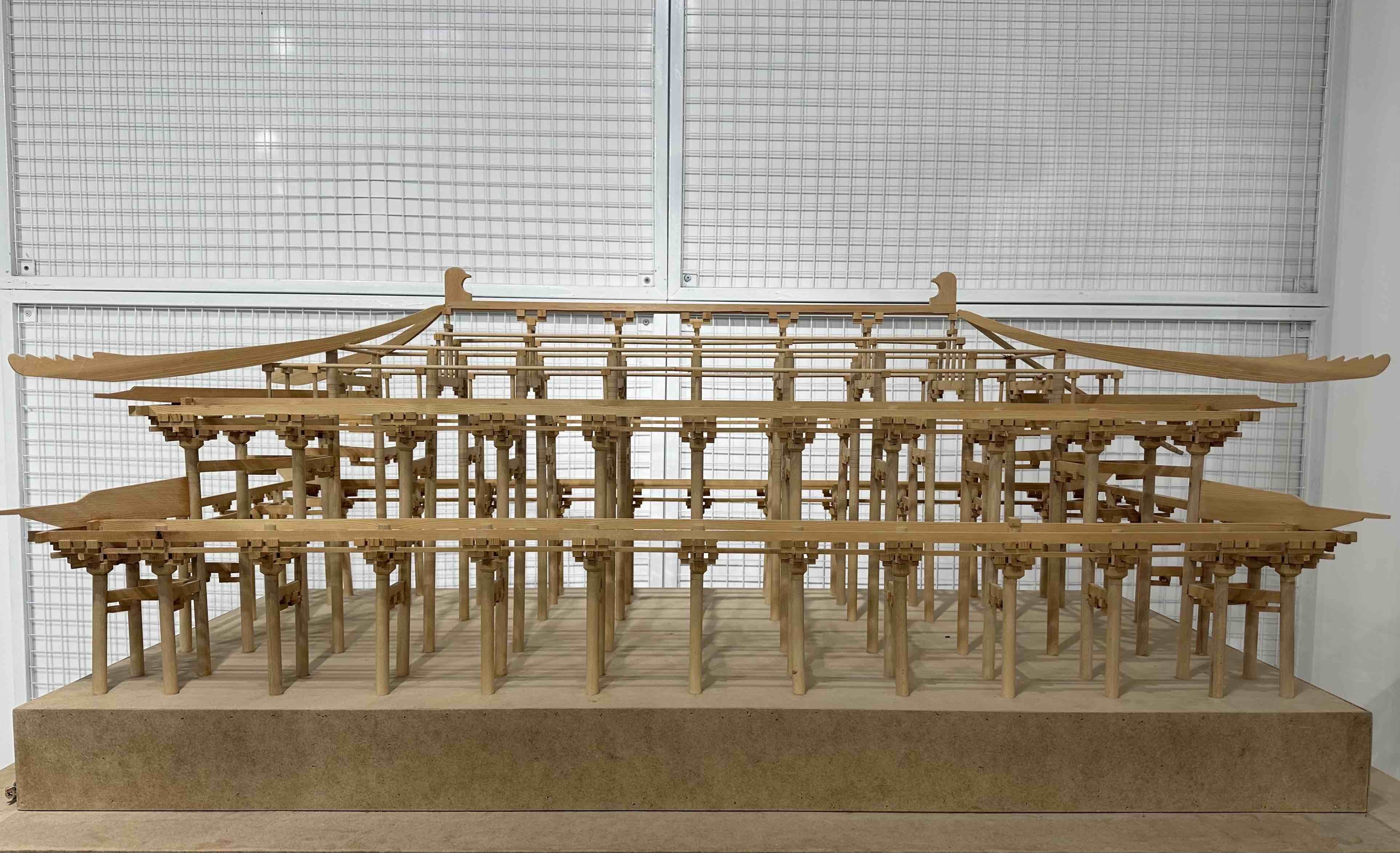 ▲含元殿木结构建筑