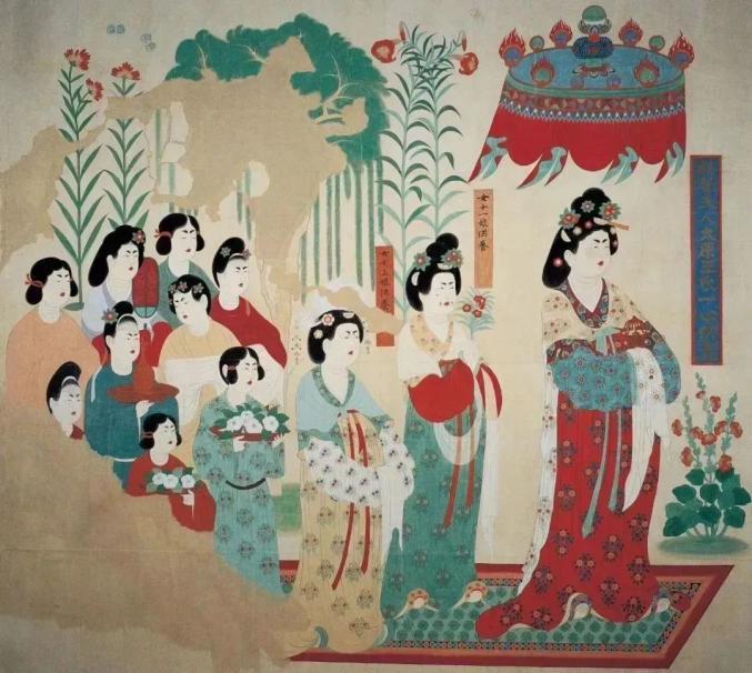 ▲莫高窟第130窟 都督夫人供养像