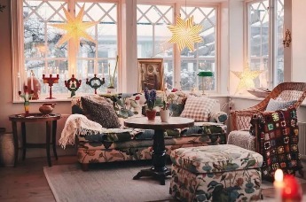 瑞典女主傳統老房裡的傢，植物與傢具的曼妙組合，美到心坎裡