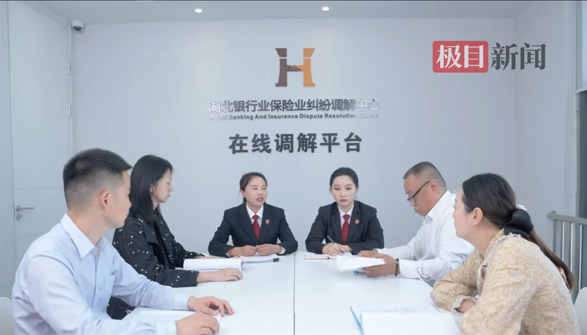 武汉市武昌区法院水果湖人民法庭干警在湖北省银行业保险业纠纷调解中心指导诉前调解