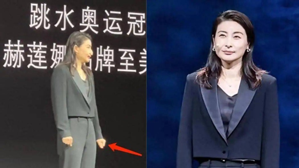郭晶晶现身上海演讲，紧张到双手握拳，穿正装与杨紫琼同台显谦卑封面图