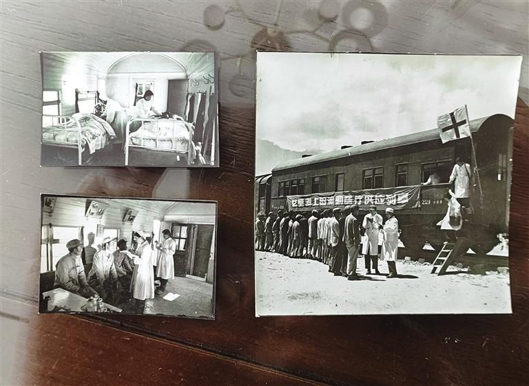 兰新铁路上流动医疗供应列车的图片