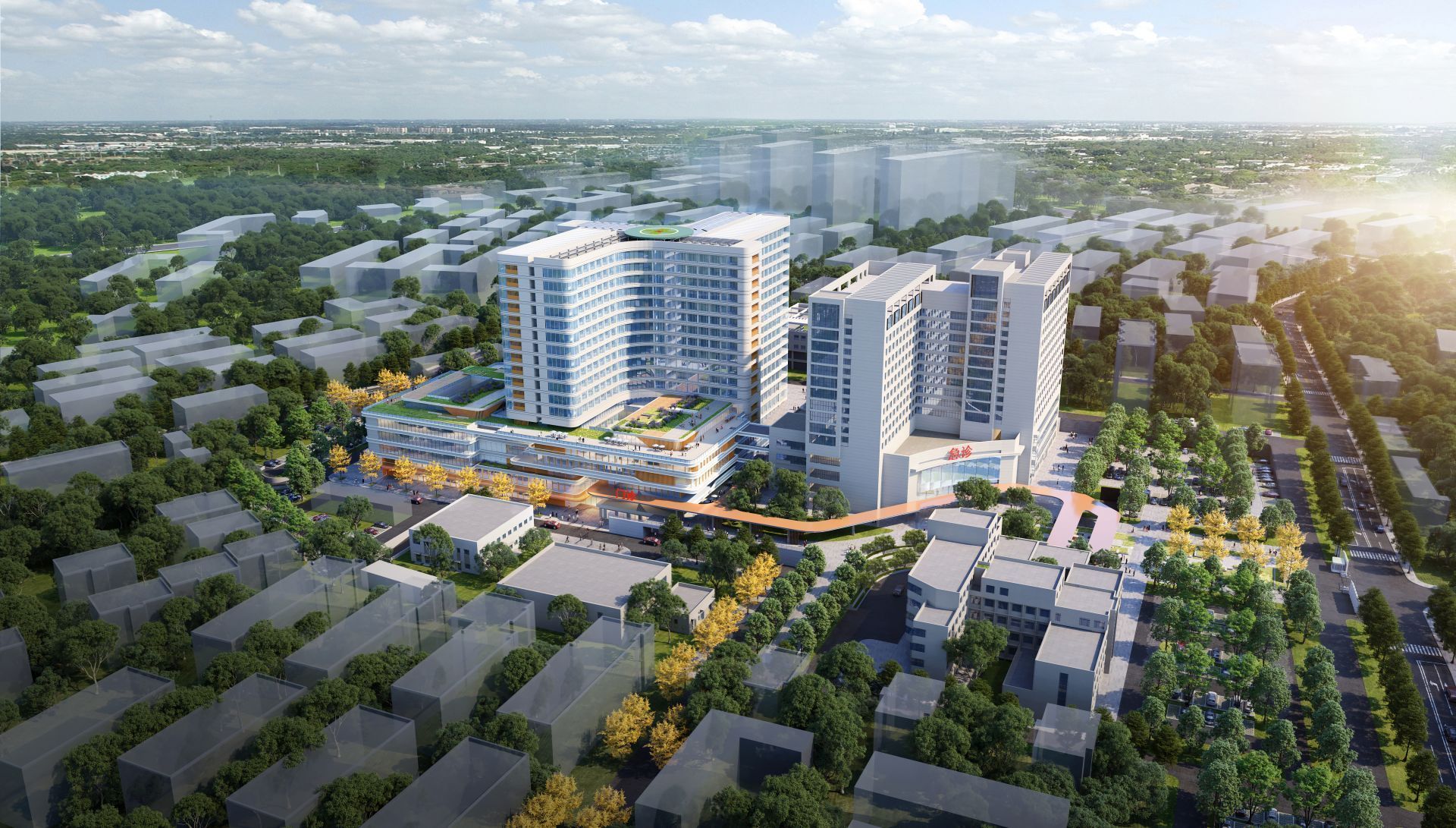 康复大学青岛中心医院二期改扩建效果图