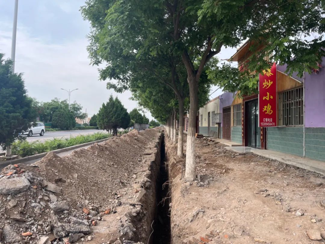马家崖村2023年人饮管线改造维修工程施工现场