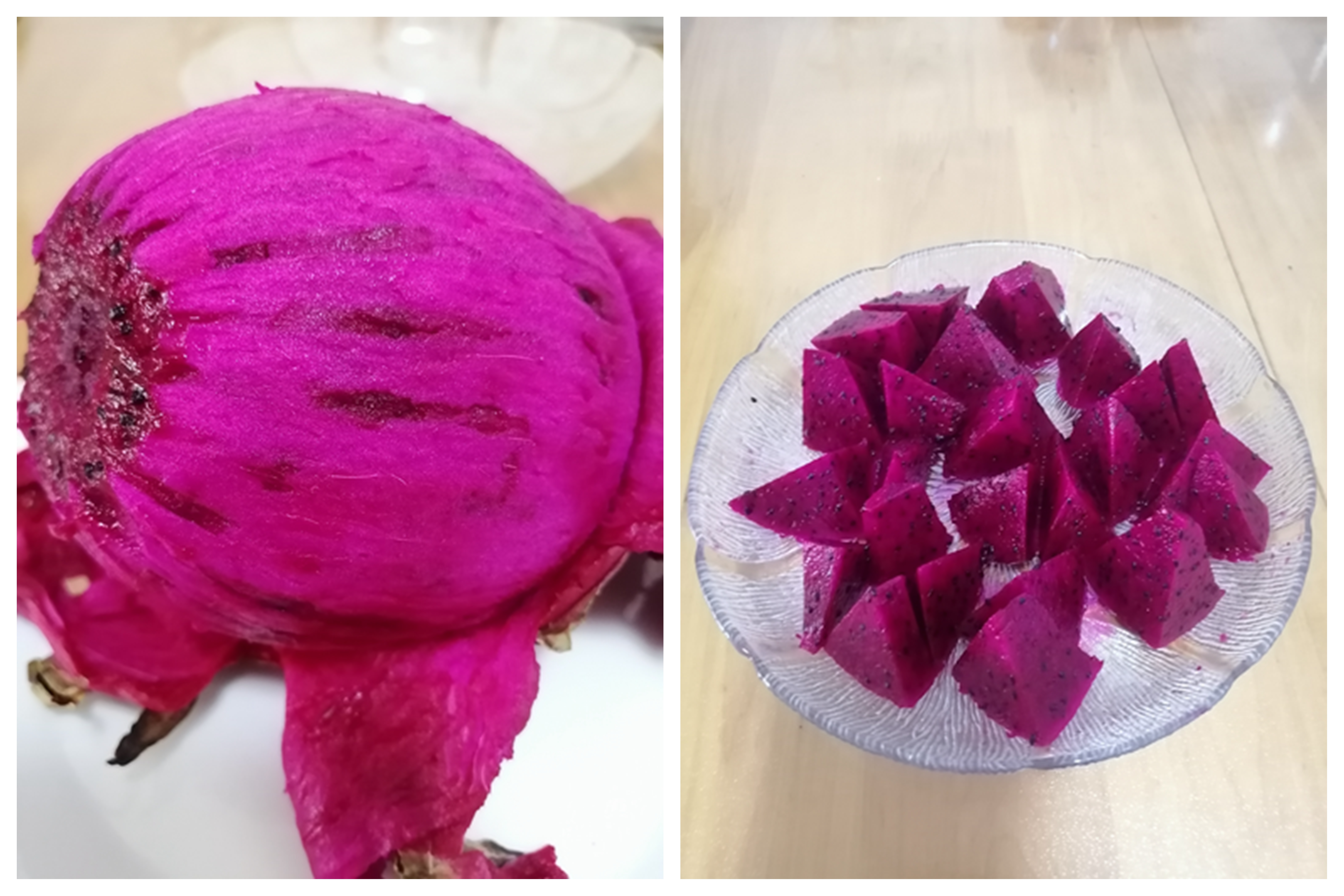 红心火龙果甜度更高。