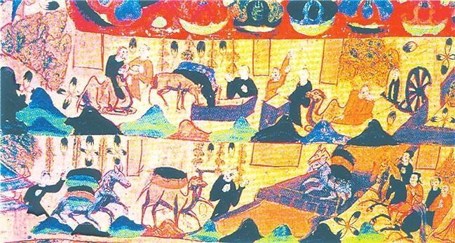 敦煌壁画上河西走廊各民族进行贸易的场景
