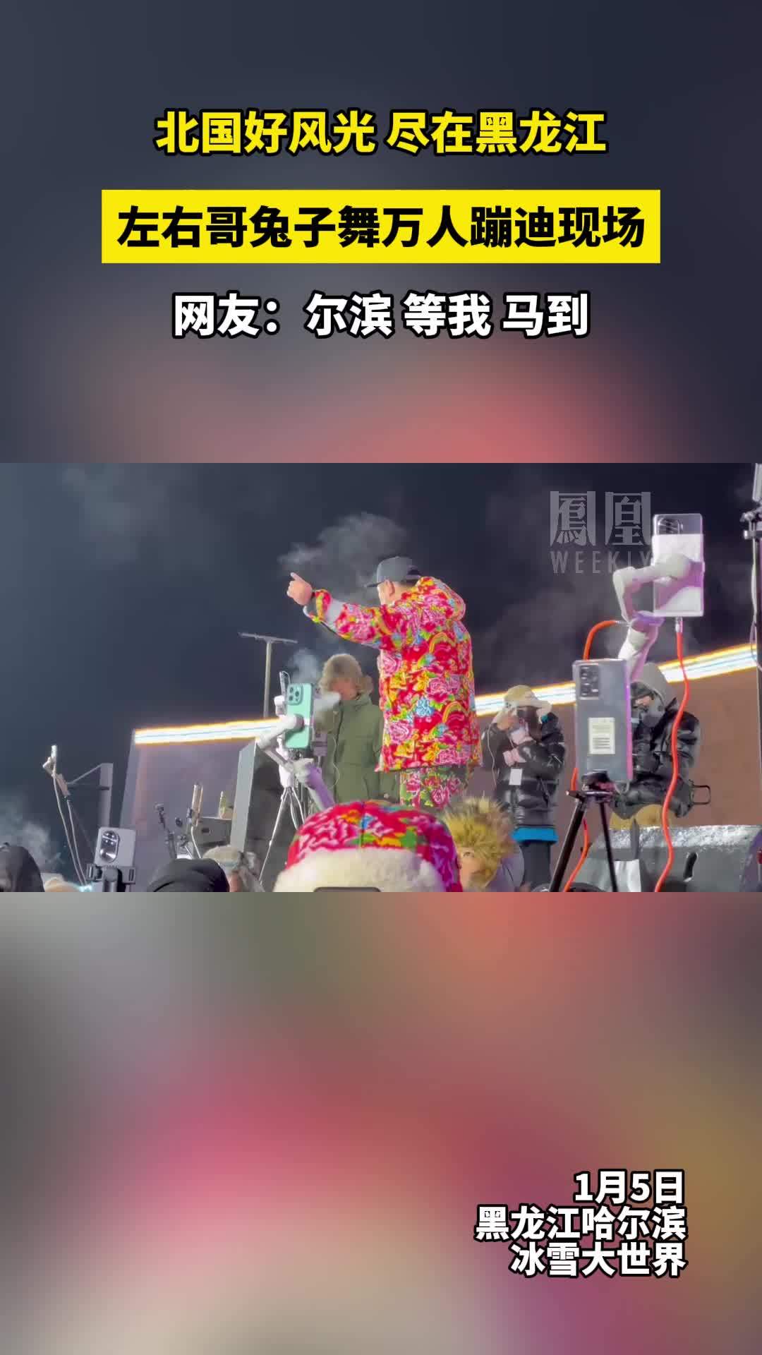 左右哥兔子舞万人蹦迪现场#哈尔滨 #哈尔滨冰雪大世界