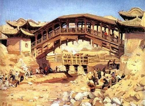 雷坛河握桥复原图