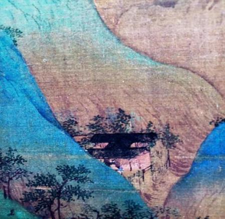 《千里江山图》中的“岩居”场景。作者供图