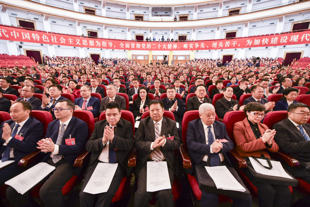 ▲2024年1月20日上午，市政协六届二次会议在重庆市人民大礼堂隆重开幕。谢智强 摄