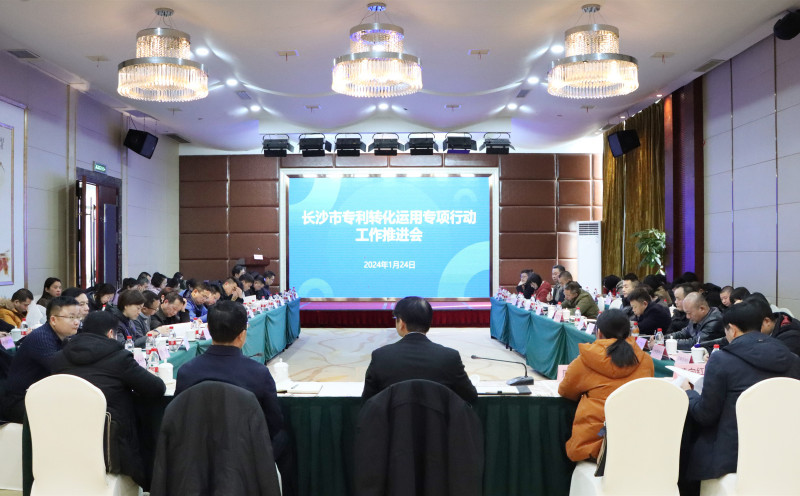 24日，长沙市举行专利转化运用专项行动工作推进会。长沙晚报通讯员 刘星雨 摄