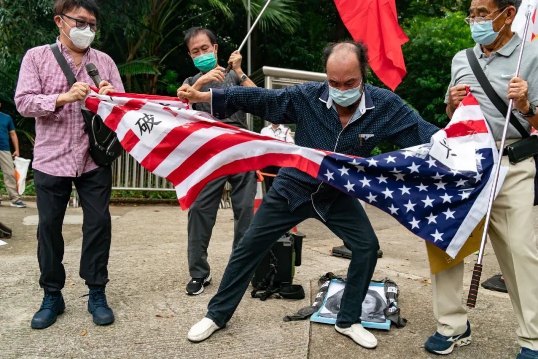 2022年8月,台湾民众抗议时任美国国会众议长佩洛西窜台.