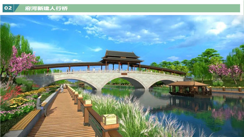 图4：府河新建行人桥（红旗大街至刘守庙街河段）