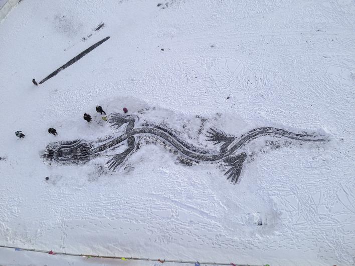 “巨龙”似要腾飞。 南湖公园供图