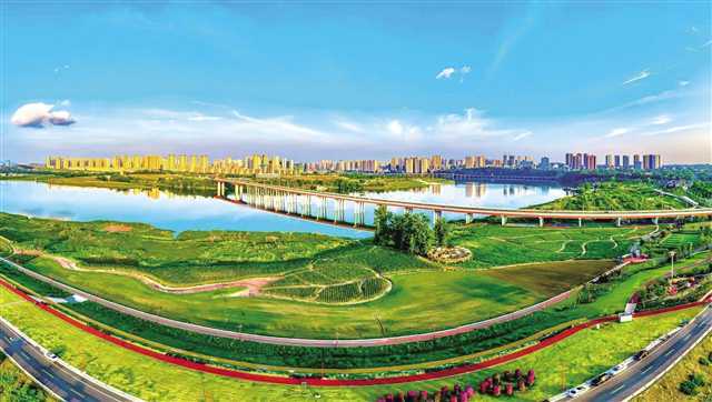 潼南区建成投用的大佛坝堤防