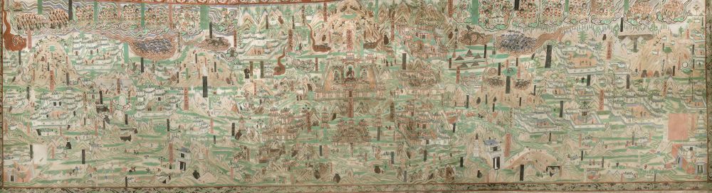 莫高窟第61窟五台山图　新华社发（敦煌研究院供图）