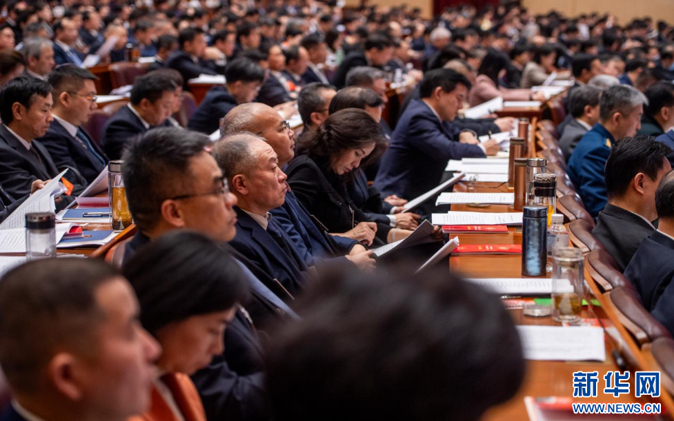 图为中国人民政治协商会议第十三届湖北省委员会第二次会议开幕会现场。新华社记者 伍志尊摄