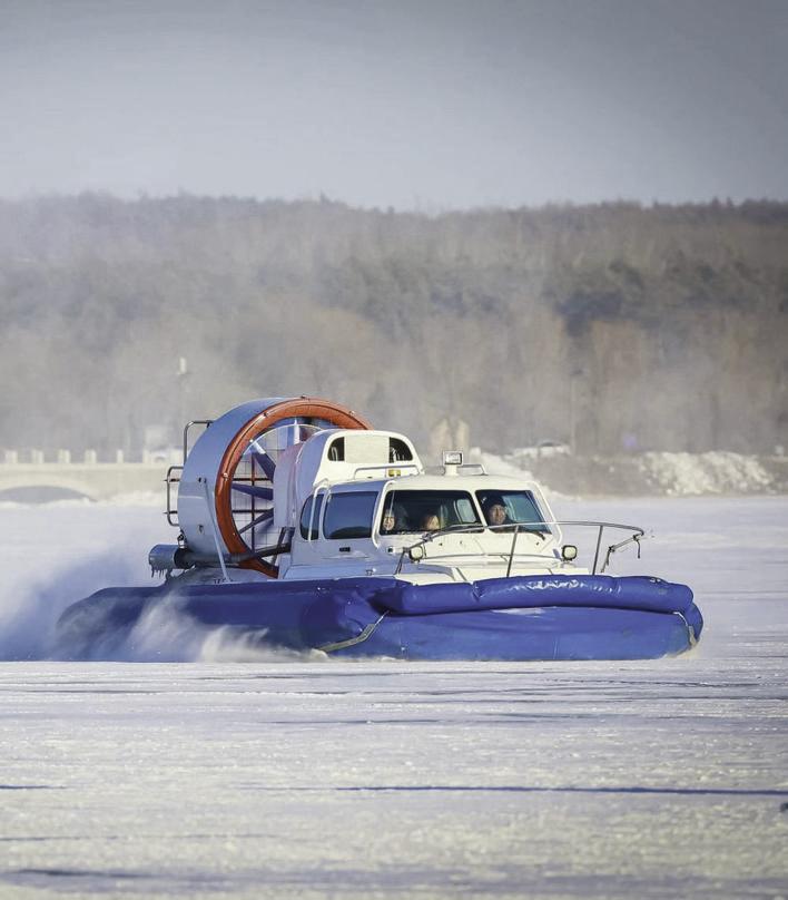 净月潭国家级风景名胜区气垫船项目现场。 （新华社发）