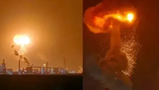 宁夏一化工厂爆燃腾起蘑菇云，时隔半年再度发生安全事故_凤凰网
