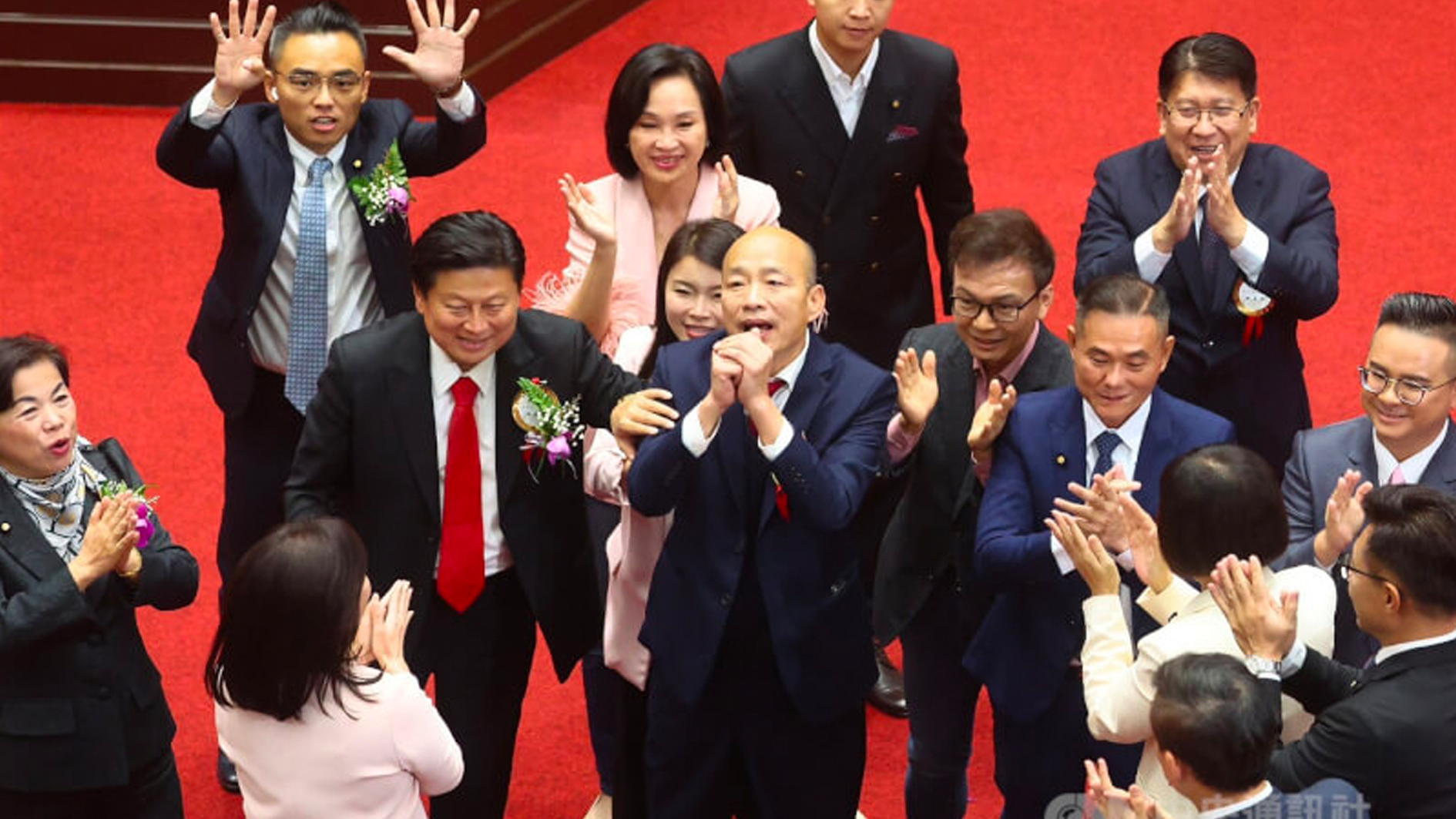 台湾立法院长选举 韩国瑜第二轮54票当选