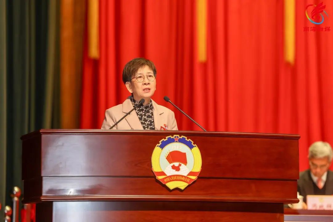 南海区政协党组副书记、副主席冼富兰，向大会作区政协十四届三次会议以来提案工作情况报告。