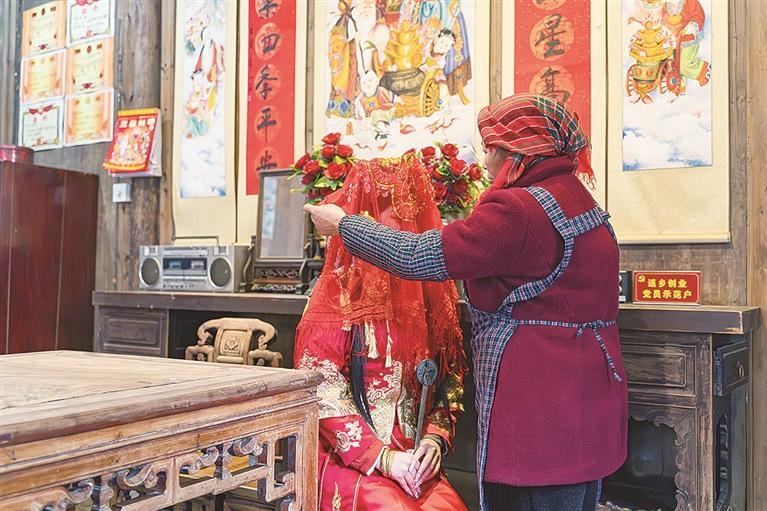 婺源篁岭徽州传统婚俗表演