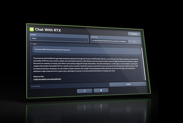 Chat With RTX 为 NVIDIA RTX AI PC 信息定制聊天机器人