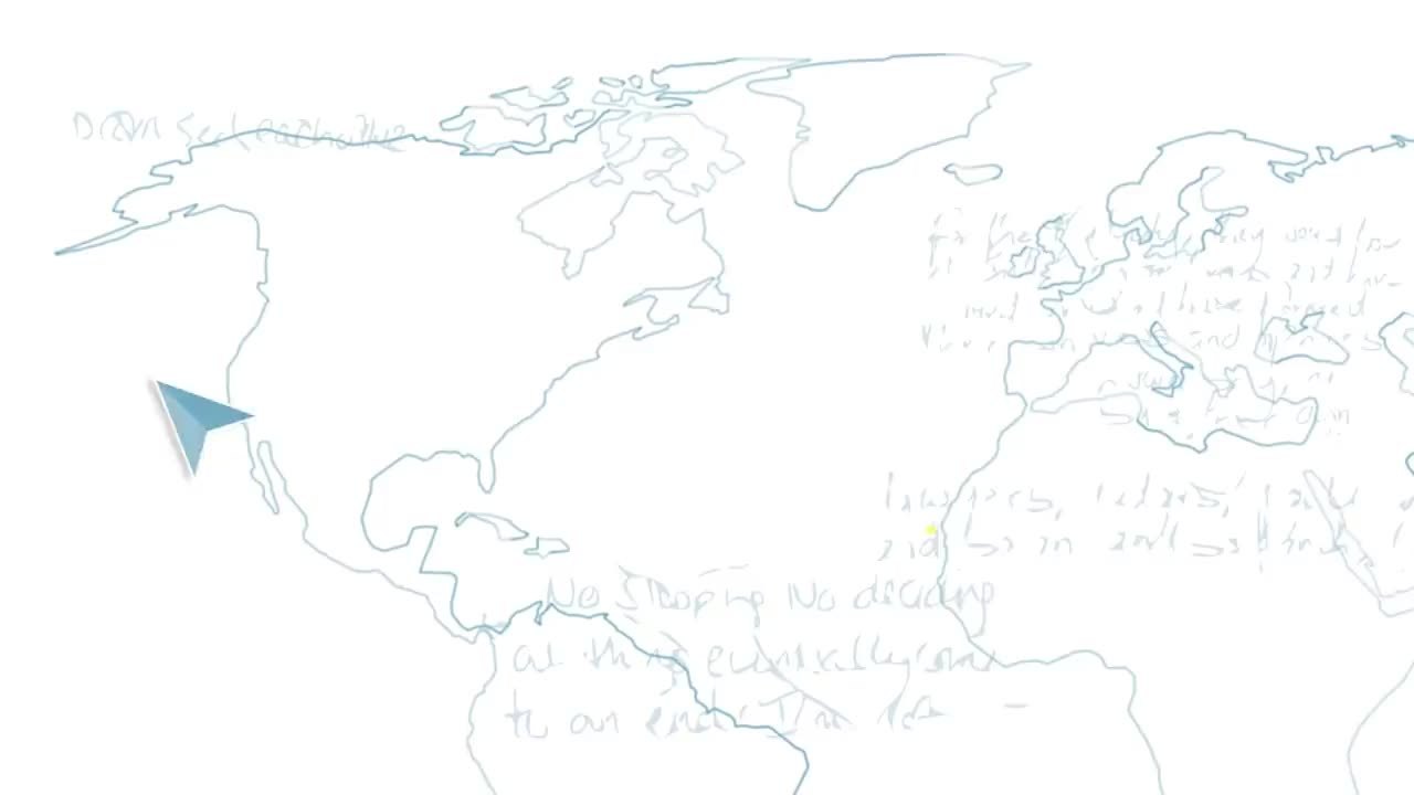 A4纸手绘世界地图图片