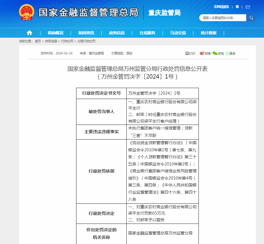 国家金融监督管理总局重庆监管局官网截图
