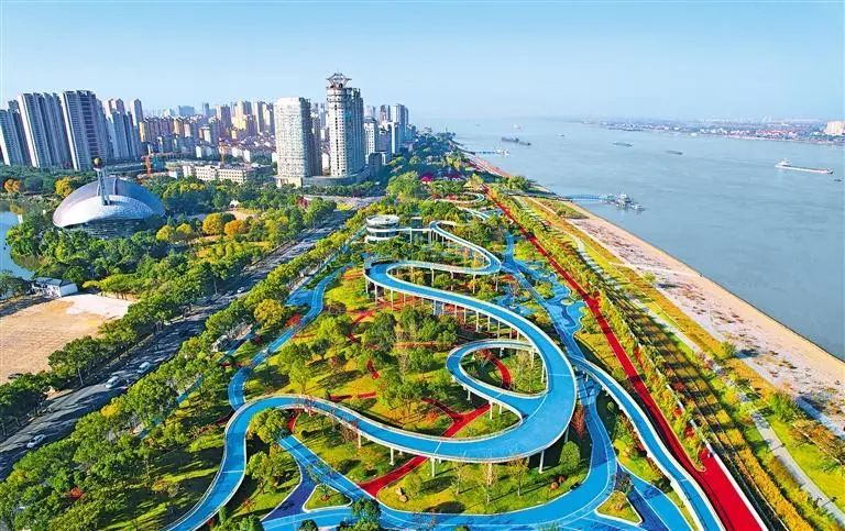 航拍长江国家文化公园九江城区段。张驰/摄 图源新华社