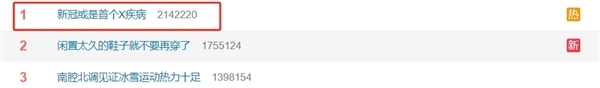 新冠可能是首个X疾病登热搜榜第一：下一种“X疾病”正在到来 - 网络动向论坛 - 吾爱微网