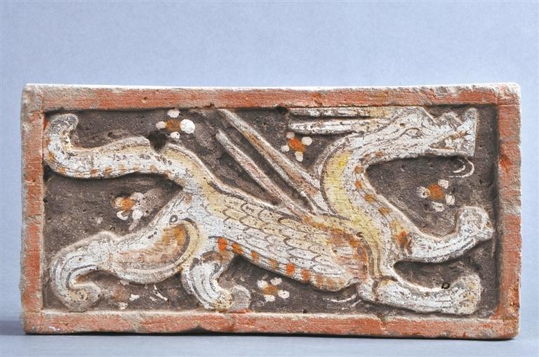 西晋青龙绘像砖(敦煌市博物馆藏)