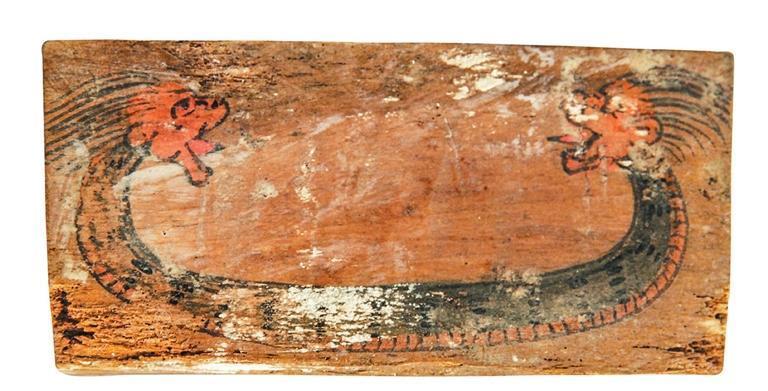 西夏彩绘双龙首蛇身木板画(武威市博物馆藏)