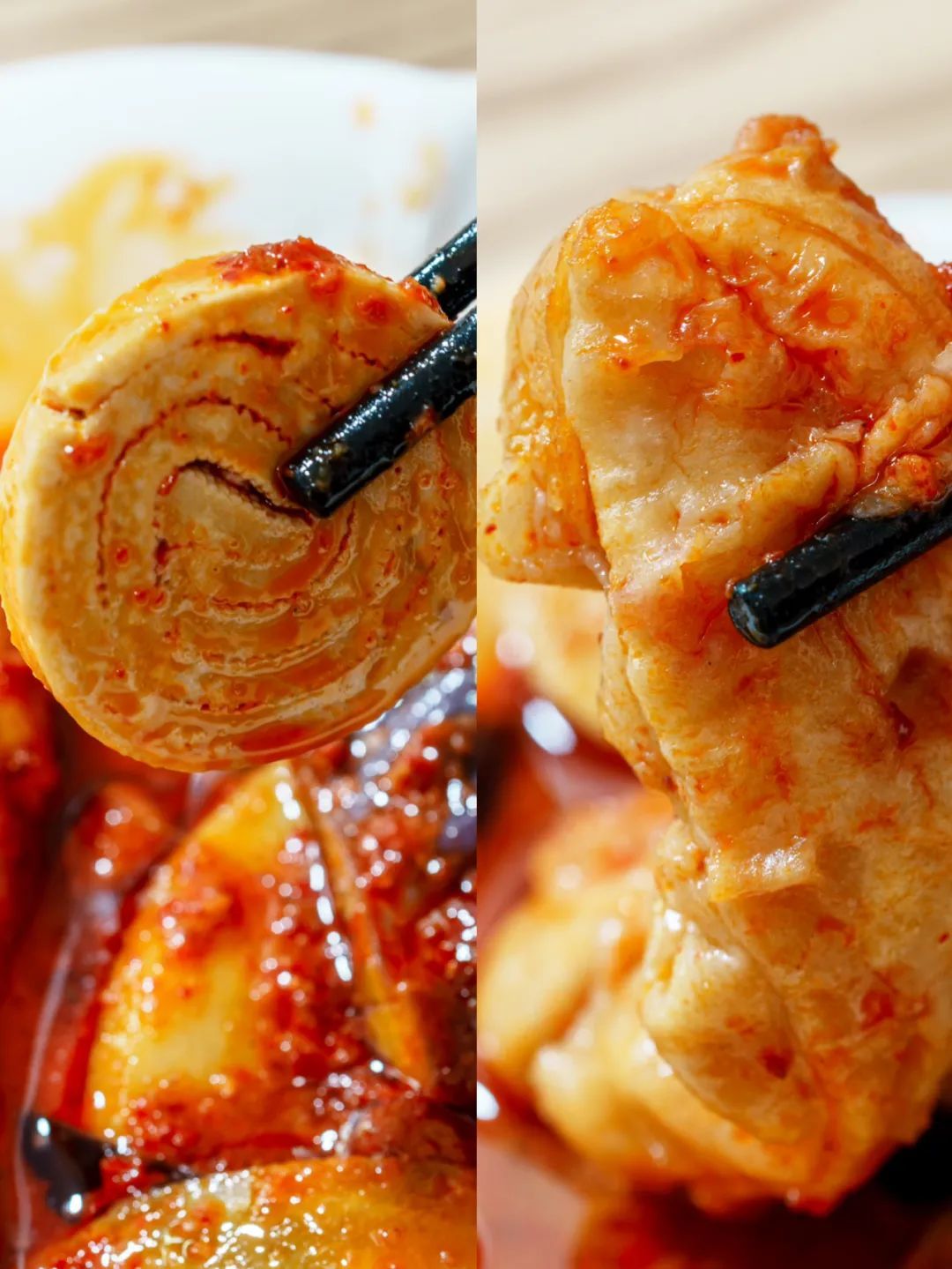 △浸满汤汁的素鸡和油条，卖相相当诱人。摄影/杨文杰