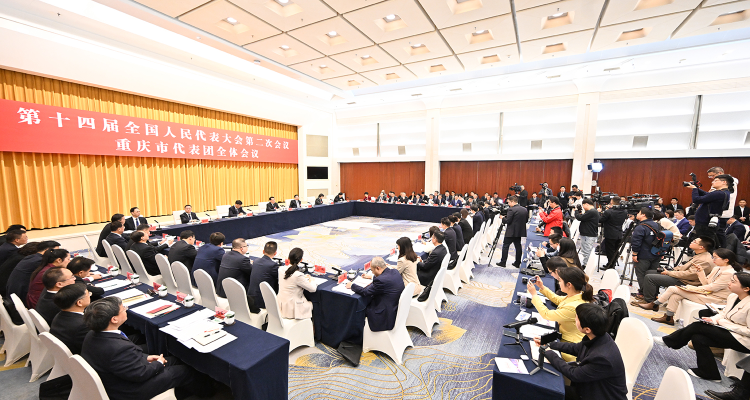 3月5日下午，十四届全国人大二次会议重庆代表团举行开放团组会议。苏思 摄