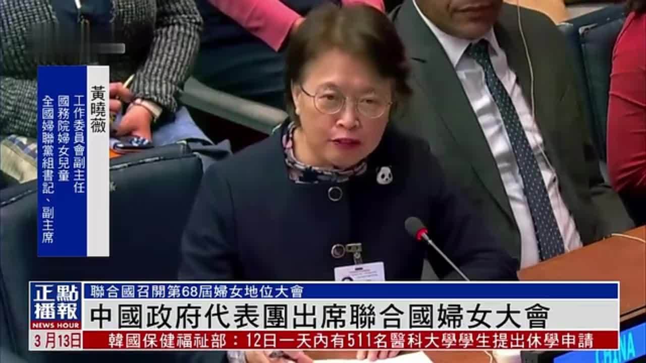 中国政府代表团出席联合国妇女大会