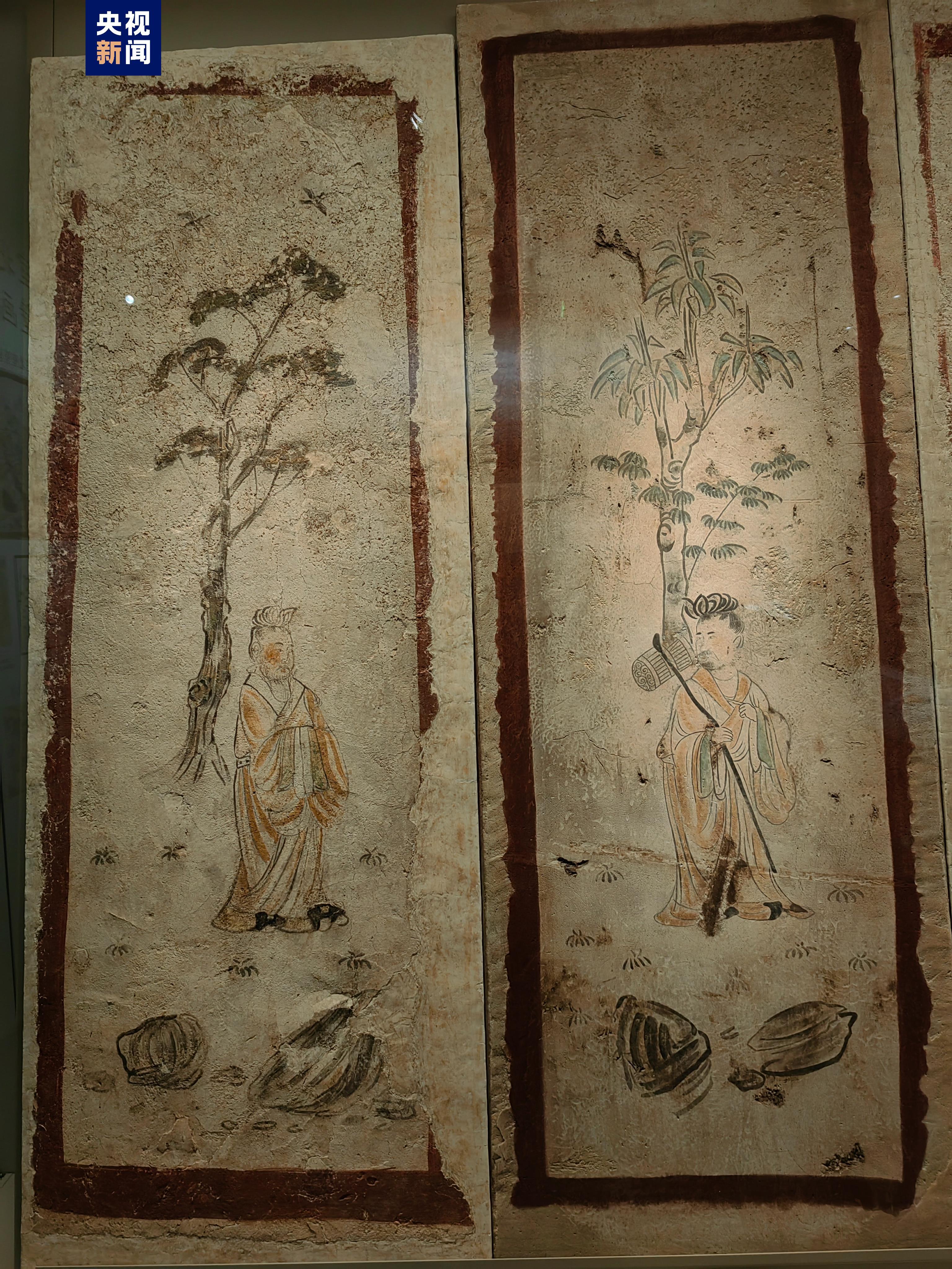 陕历博唐韩休墓壁画首次集中对公众展出