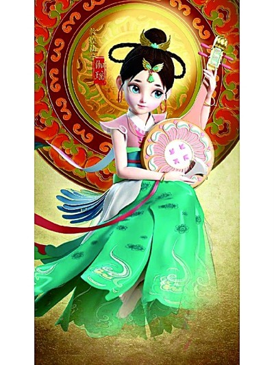 敦煌莫高窟推出虚拟数字人伽瑶，复活壁画人物形象。资料图片