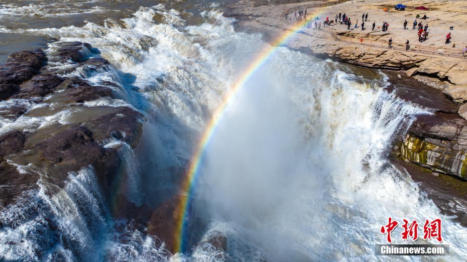 黄河壶口瀑布迎来“桃花汛”