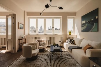 60平波蘭現代公寓，溫柔米色系結合經典元素，優雅精致美到心尖上