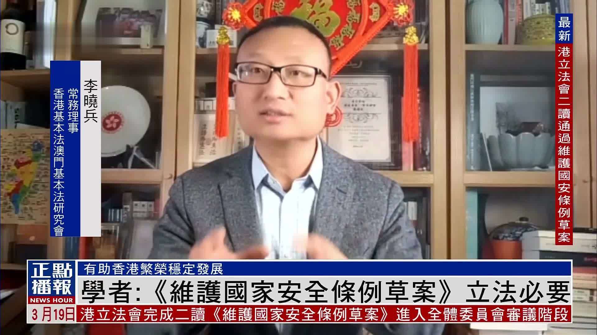 内地学者：《维护国家安全条例草案》有必要性和紧迫性