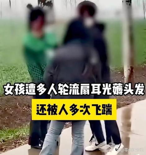 河南一女孩遭多人脚踹扇耳光揪头发，自始至终没反抗，警方介入