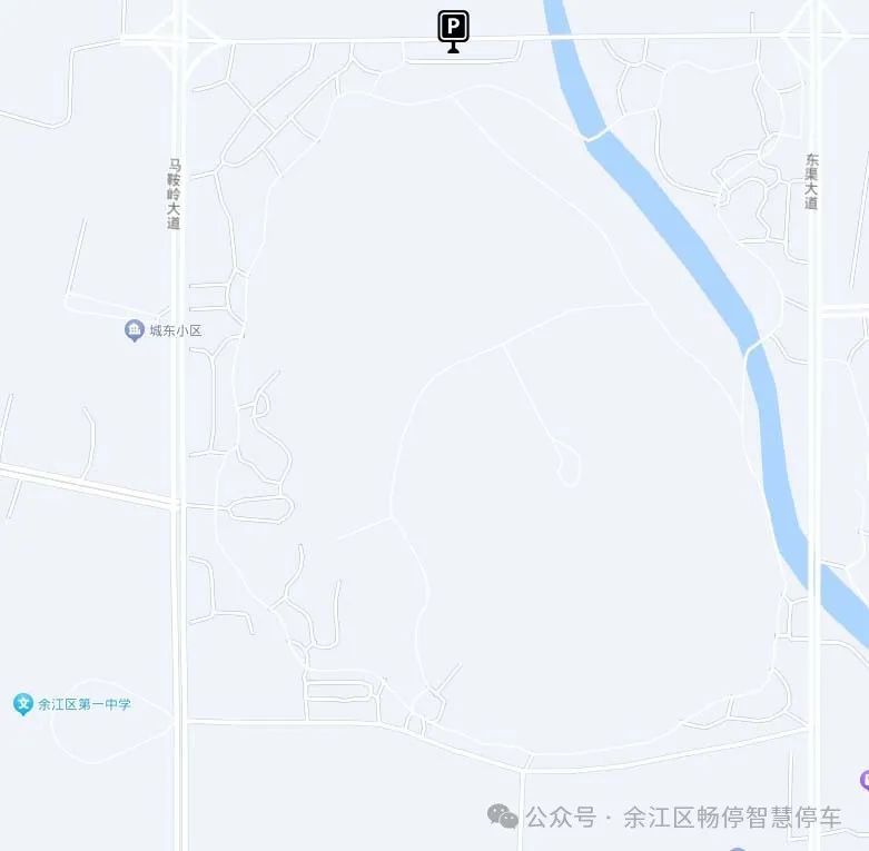 ▲马鞍岭北停车场（马鞍岭公园北侧、鞍岭北路上）